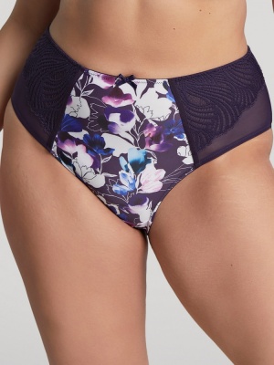 Sculptresse Arianna Deep Brief - Damson Floral