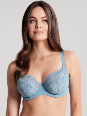 Panache Rocha Low Front Balcony Bra - Stone Blue