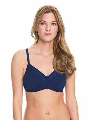 Royce Maisie Non Wired T-Shirt Bra (With Lined Pockets) - Navy