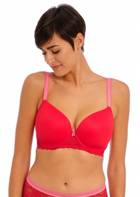 Freya Offbeat Demi Plunge Moulded Bra - Chilli Red