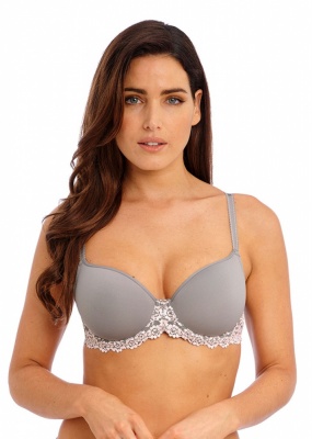 Wacoal Embrace Lace Contour Bra - Smoke/Crystal Pink