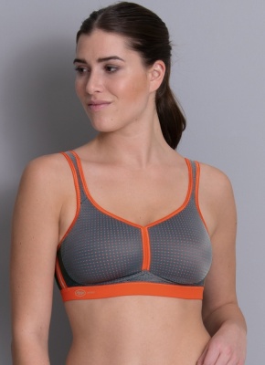 Anita Performance Sports Bra - Anthracite/Fiesta