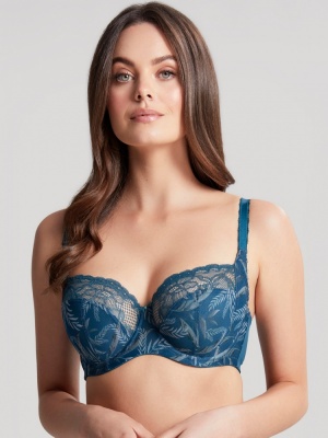 Panache Jasmine Balcony Bra - Teal Botanical