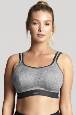 Panache Non-Wire Sports Bra (7341),38GG,Charcoal Marl