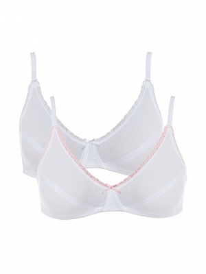 2 Pack Royce 'My First Bra' - White