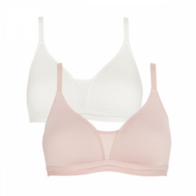 Royce Posie Non Wired T-Shirt Bra (2 Pack) - Blush & Ivory