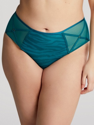 Sculptresse Dionne Midi Brief - Teal Animal