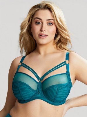 Sculptresse Dionne Underwired Full Cup Bra - Teal Animal