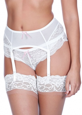 Freya Fancies Suspender - White