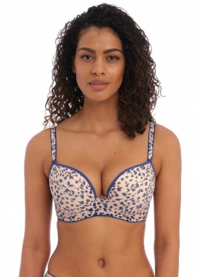 Freya Wild Side Moulded Plunge Bra - Animal