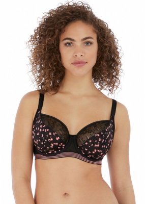 Freya Wild Balcony Plunge Bra - Black Rose - 30H