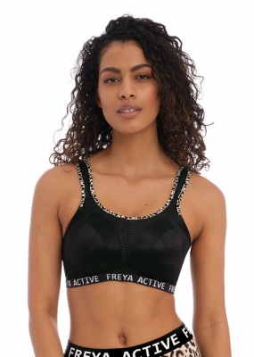 Freya Active Dynamic Soft Cup Sports Bra - Pure Leopard Black