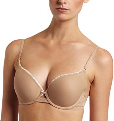 B.Tempt'd Full Bloom Push Up Plunge Bra - Natural