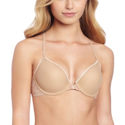 B.Tempt'd Full Bloom Front Fastening T-shirt Bra - Nude