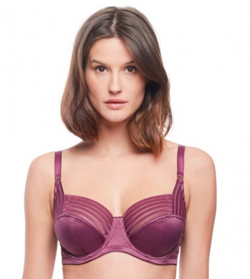 Panache Black Etta Balcony Bra - Wine