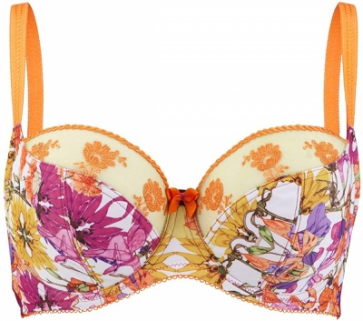 Cleo Pixie Underwired Balcony Bra - Floral Print