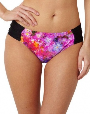 Panache Savannah Gathered Bikini Brief - Floral Print