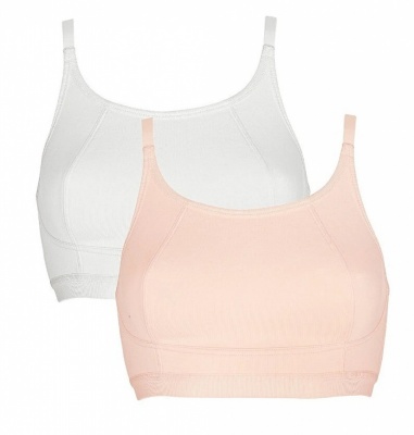 Royce Lola Comfort Bra (2 Pack) - Peach/White