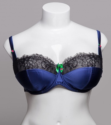 Tutti Rouge Kitty Padded Balcony Bra - Blue/Black