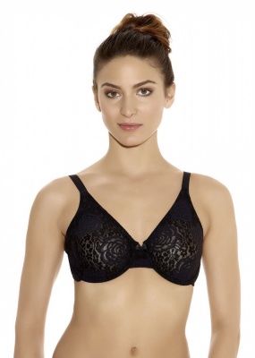 Wacoal Halo Lace Moulded Underwired Bra - Black
