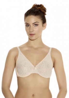 Wacoal Halo Lace Moulded Underwired Bra - Nude