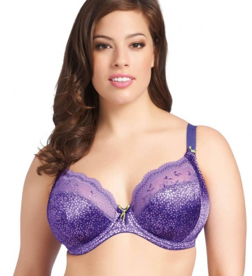 ElomI Jocelyn Underwired Plunge Bra - Iris