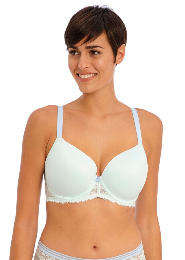 Freya Offbeat Demi Plunge Moulded Bra - Pure Water Available at The Fitting  Room