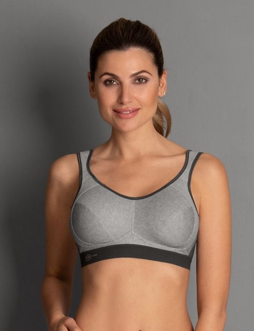Anita Extreme Control Sports Bra Heather Grey Available at The Fitting Room