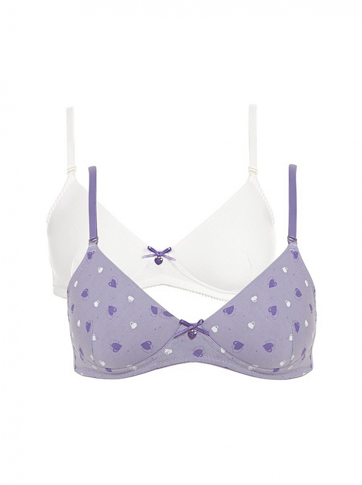 Royce Non Wired Teen First Bra - Sweet Violet (2 Pack)