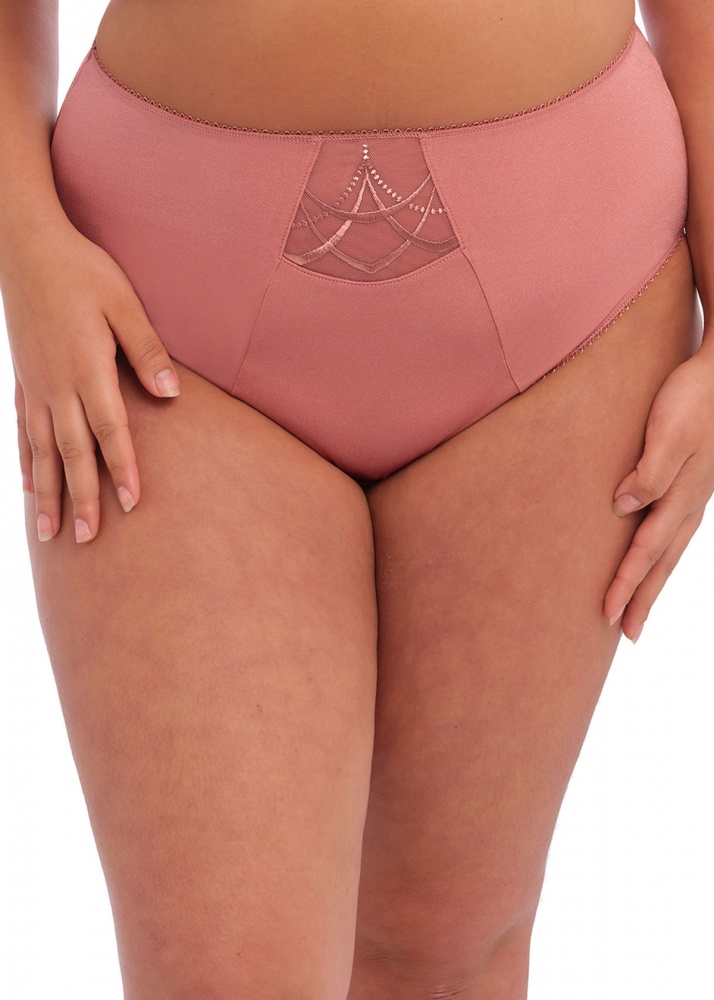 Elomi Women's Cate Full Brief – Bikini Style Underwear With Sheer Embroidery, Comfortable & Supportive