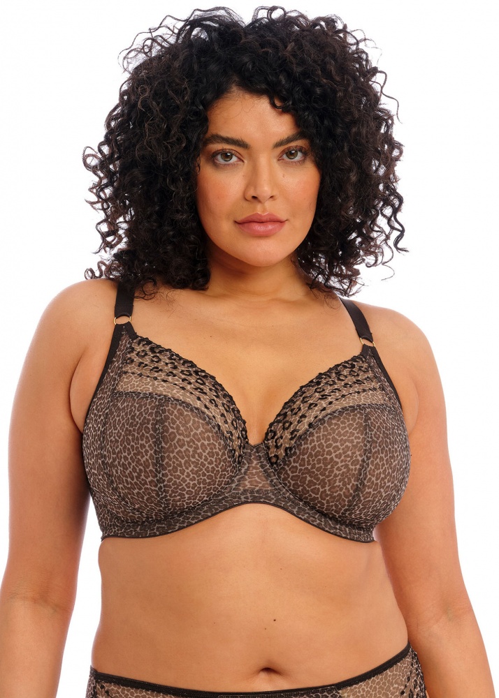 Elomi Matilda Underwired Plunge Bra Leopard Available at The Fitting Room
