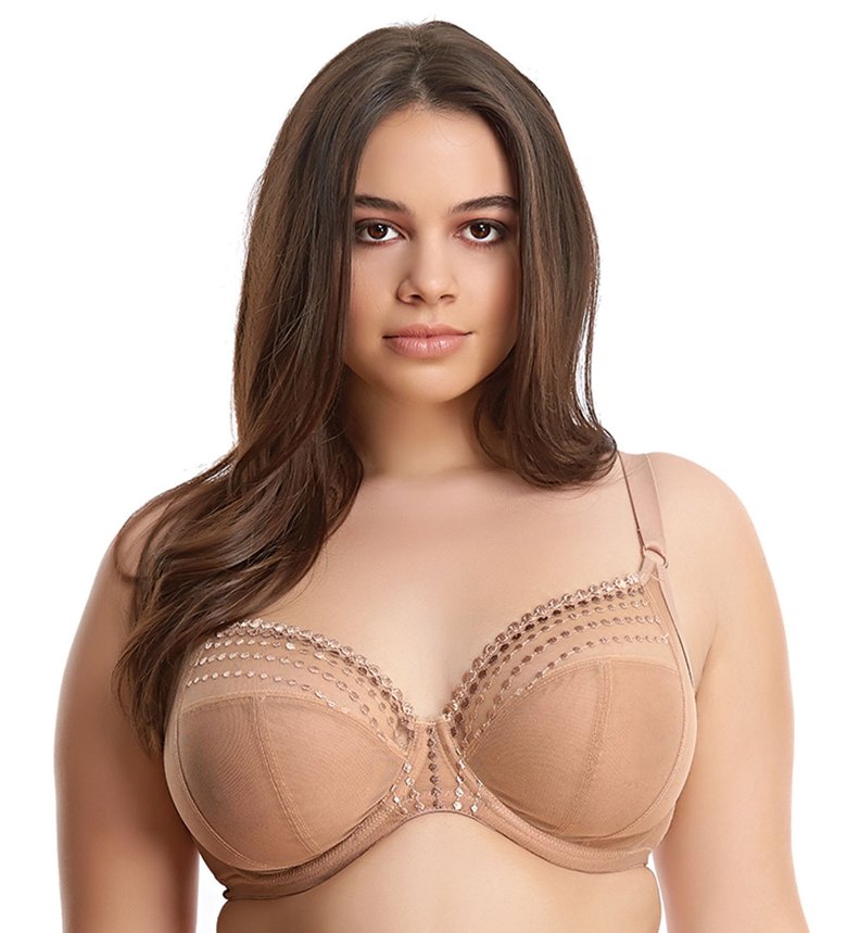 Elomi Matilda Underwired Plunge Bra Cafe Au Lait Available at The