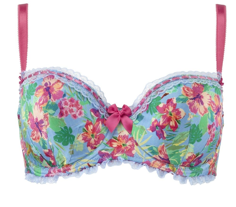 Tutti Rouge Janey Padded Half Cup Bra - Tropical