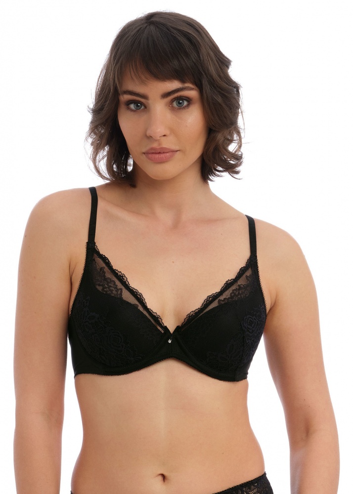 Wacoal Ravissant Plunge Bra Black Available at The Fitting Room