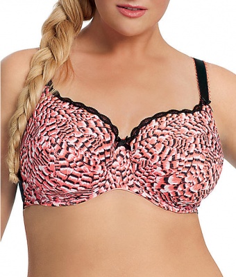 Sculptresse Bellise Full Cup Underwired Bra - Black/Coral